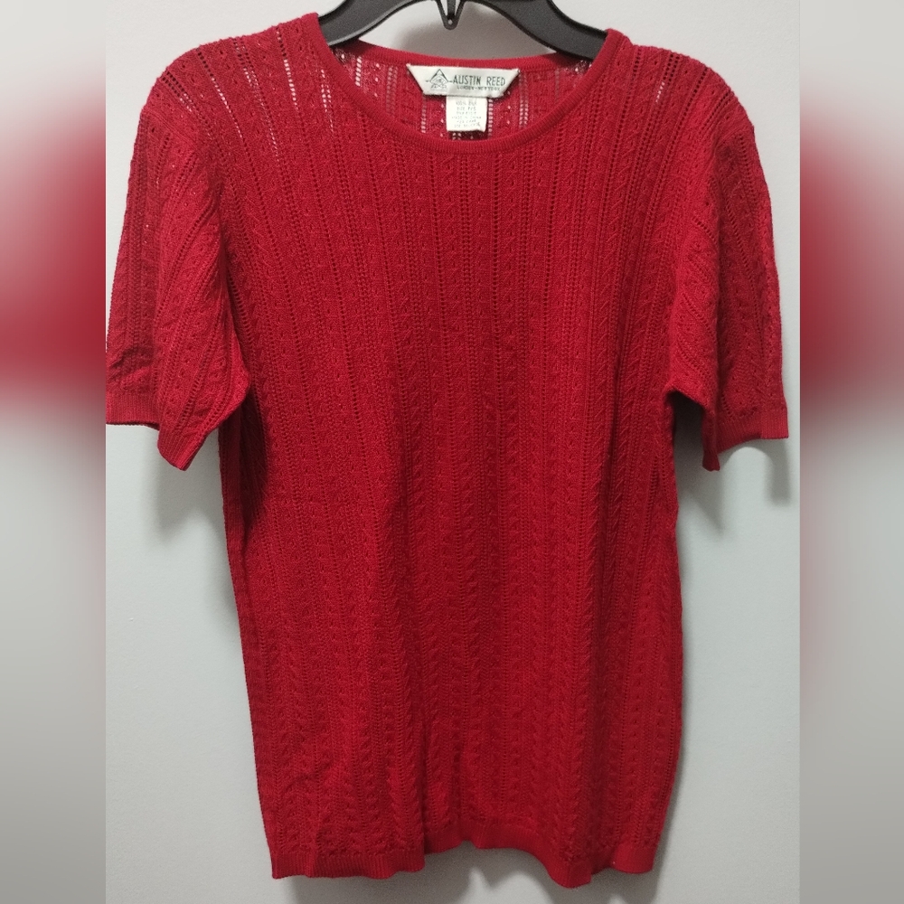 Vintage Austin Reed S/P Red Silk Sweater